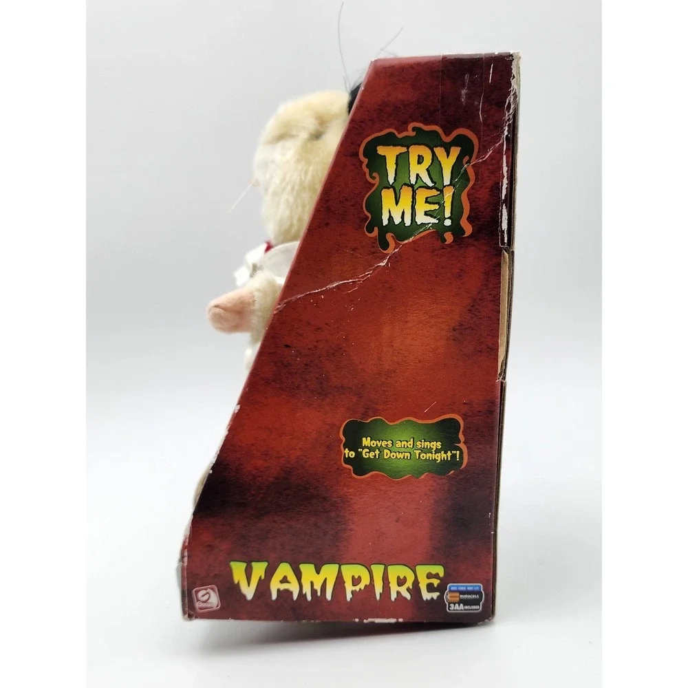 Gemmy Singing‎ Hamster in Dracula Costume Vampire Halloween NIB Vtg